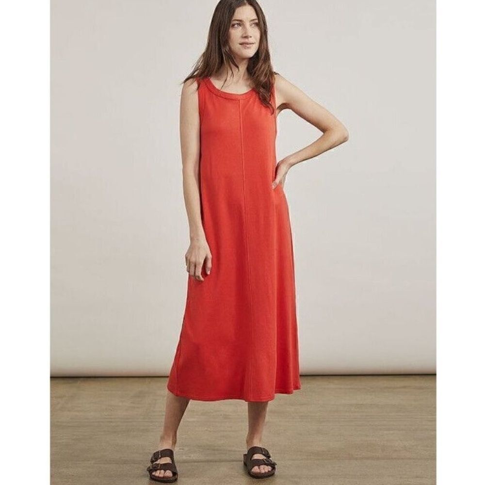 Elizabeth And James Tank Maxi Dress Cosmic Lava Red